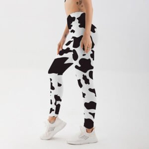 Women’s Cow Print High-Waist Yoga Leggings