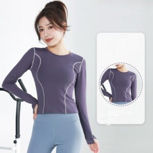 Women’s Quick-Dry Long-Sleeve Gym & Yoga Top