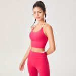 Women’s Cross-Back Padded Sports Bra Crop Top