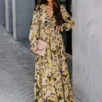 Women’s Elegant A-Line Ruffle Summer Maxi Dress