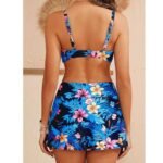 Women’s Floral High-Waist Bikini & Swim Skirt Set