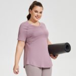 Women’s Plus-Size Breathable Yoga & Fitness Top