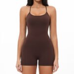 Women’s Backless Cross-Back Yoga & Fitness Romper
