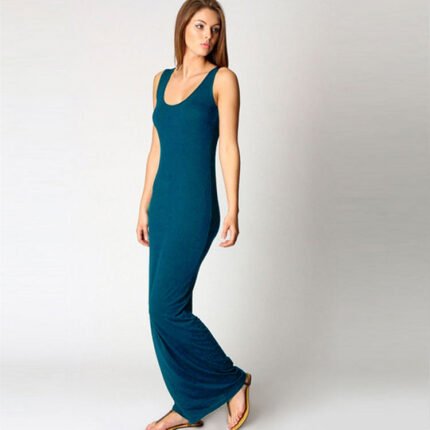 Women’s Plus-Size Sleeveless Bodycon Summer Maxi Dress