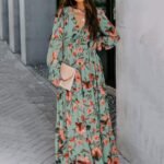 Women’s Elegant A-Line Ruffle Summer Maxi Dress