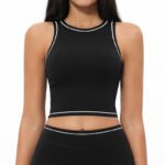 Women’s Seamless Racerback Tank Top with Built-In Sports Bra