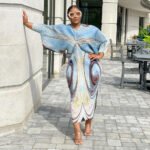 Women’s Plus-Size Elegant Floral Print Dress