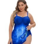 Women’s Plus-Size Printed One-Piece Swimsuit