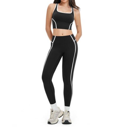 Women’s Color-Block Seamless Yoga & Fitness Set