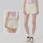 Women’s High-Waist 2-in-1 Quick-Dry Sports Shorts with Pockets