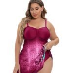 Women’s Plus-Size Printed One-Piece Swimsuit