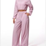 Women’s Lightweight Jacket & Wide-Leg Pants Sports Set