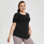 Women’s Plus-Size Breathable Yoga & Fitness Top
