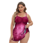 Women’s Plus-Size Printed One-Piece Swimsuit