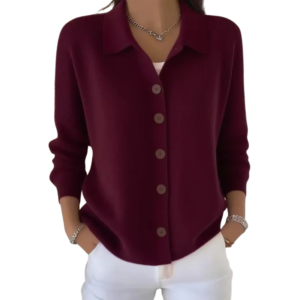 Women’s Vintage Knitted Button-Front Winter Cardigan