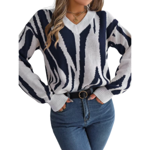 Women’s Plus-Size Jacquard Knit Winter Pullover