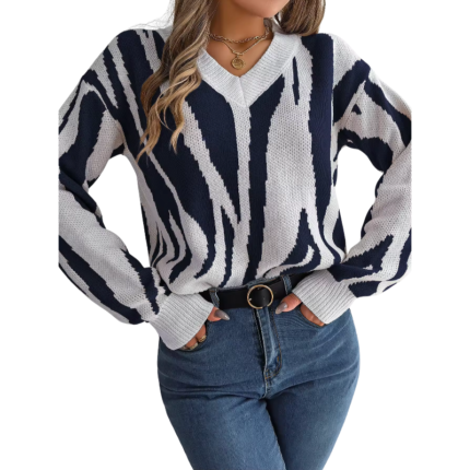 Women’s Plus-Size Jacquard Knit Winter Pullover