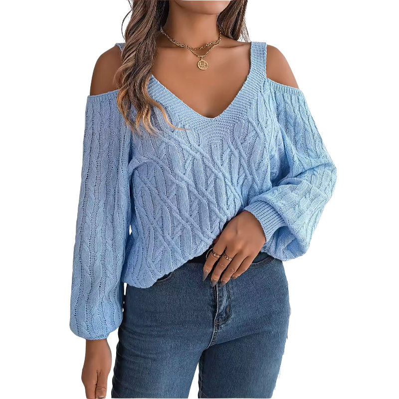 Women’s Oversized Solid-Color Knit Pullover Sweater