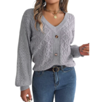 Women’s Oversized Long-Sleeve Winter Knit Sweater