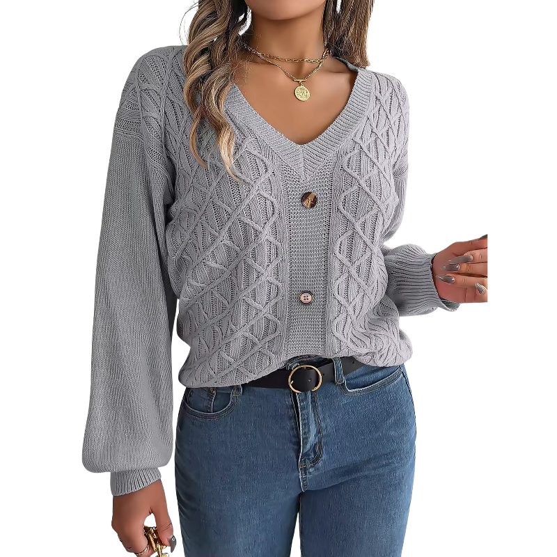 Women’s Oversized Long-Sleeve Winter Knit Sweater
