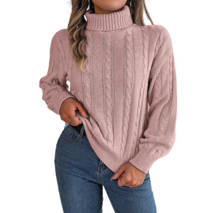 Women’s Oversized Turtleneck Knit Winter Sweater