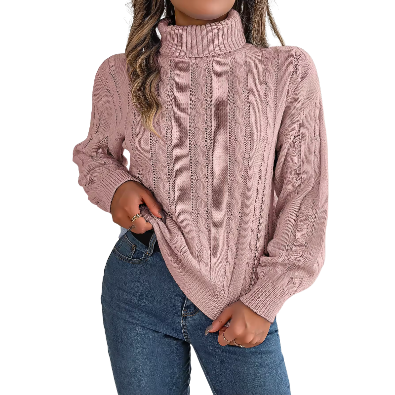 Women’s Oversized Turtleneck Knit Winter Sweater