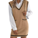 Girls’ Soft Loose-Fit Winter Knit Sweater Dress