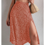 Women’s Solid High-Waist Pleated Loose-Fit Skirt