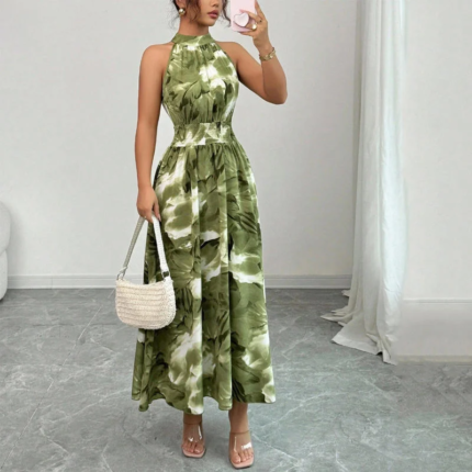 Women’s Elegant African-Inspired Long Evening Gown